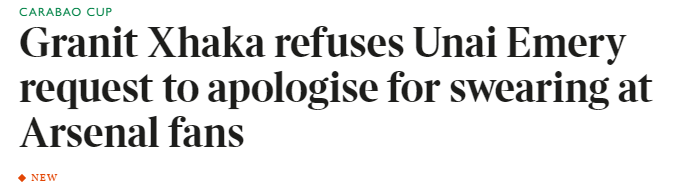 granit xhaka the times apology
