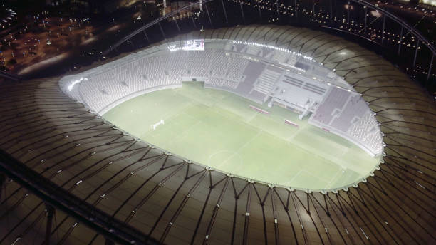 DOHA, QATAR: In this handout image supplied by Qatar 2022 on May 17, 2017, Qatar's Supreme Committee for Delivery & Legacy launches Khalifa International Stadium, the first completed 2022 FIFA World Cup venue, five years before the tournament begins. (Photo by Supreme Committee for Delivery & Legacy/Qatar 2022 via Getty Images)