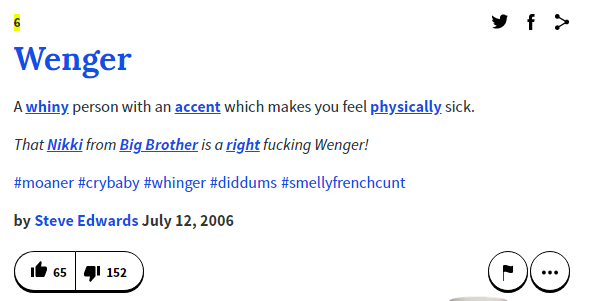 urban dictionarywenger whinger