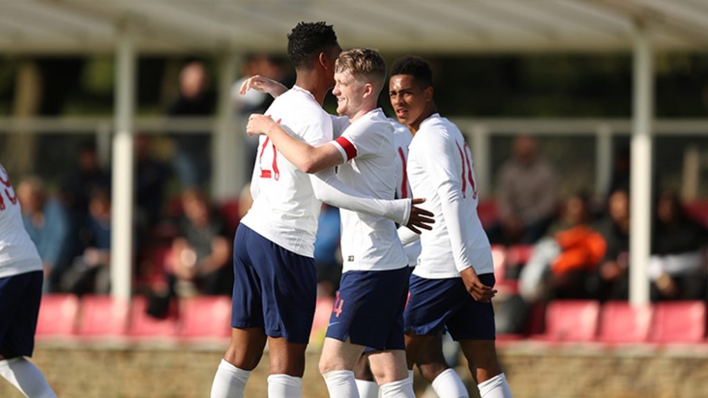 7 Arsenal call-ups: England youth international October schedule 2 Tyreece John-Jules celebrating with the England u19s (Photo via TheFA.com)