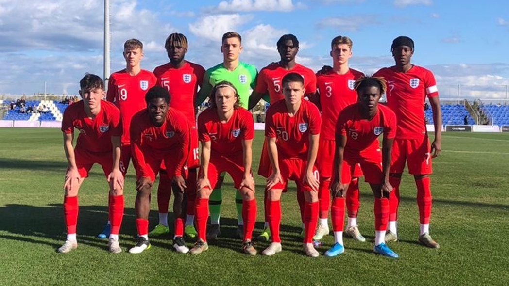 Hubert Graczyk - goalkeeper - with the England u18s (Photo via TheFA.com)