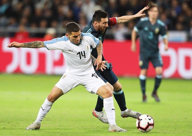 Lucas Torreira with Uruguay (Photo via Instagram)