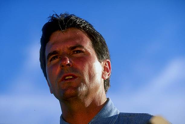 3 Sep 1998: Coach Anson Dorrance of the North Carolina Tar Heels looks on during a women''s soccer game against the Colorado Buffaloes at the Pleasant View Soccer Complex in Boulder, Colorado. The Tar Heels defeated the Buffaloes 2-0.