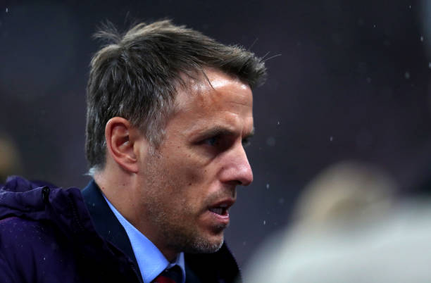 LONDON, ENGLAND - NOVEMBER 09: Phil Neville manager of England during the International Friendly between England Women and Germany Women at Wembley...