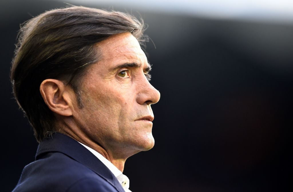 Former Valencia coach Marcelino Garcia Toral looks on during the Spanish League football match between Celta Vigo and Valencia at the Balaidos stadium in Madrid on August 24, 2019. (Photo by MIGUEL RIOPA / AFP / Getty Images)