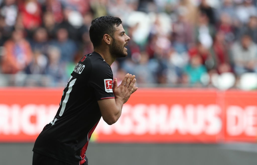 Arteta ended Arsenal move for Kevin Volland in January 2 AUGSBURG, GERMANY - SEPTEMBER 28: Kevin Volland of Bayer 04 Leverkusen reacts during the Bundesliga match between FC Augsburg and Bayer 04 Leverkusen at WWK-Arena on September 28, 2019, in Augsburg, Germany. (Photo by Alexandra Beier/Bongarts/Getty Images)