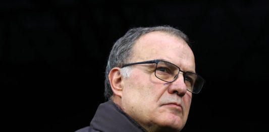LONDON, ENGLAND - DECEMBER 21: Leeds manager Marcelo Bielsa during the Sky Bet Championship match between Fulham and Leeds United at Craven Cottage on December 21, 2019, in London, England. (Photo by Marc Atkins/Getty Images)