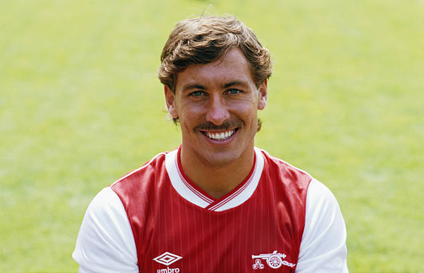 Arsenal's greatest left-backs 3 LONDON, UNITED KINGDOM - AUGUST 01: Arsenal defender Kenny Sansom pictured ahead of the 1984/85 season at Highbury Stadium in London, England. (Photo by Allsport/Getty Images)