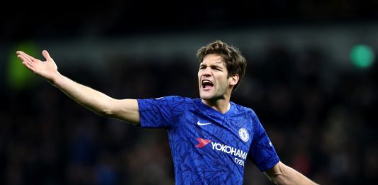 LONDON, ENGLAND - DECEMBER 22: Marcos Alonso of Chelsea during the Premier League match between Tottenham Hotspur and Chelsea FC at Tottenham Hotspur Stadium on December 22, 2019, in London, United Kingdom. (Photo by Julian Finney/Getty Images)