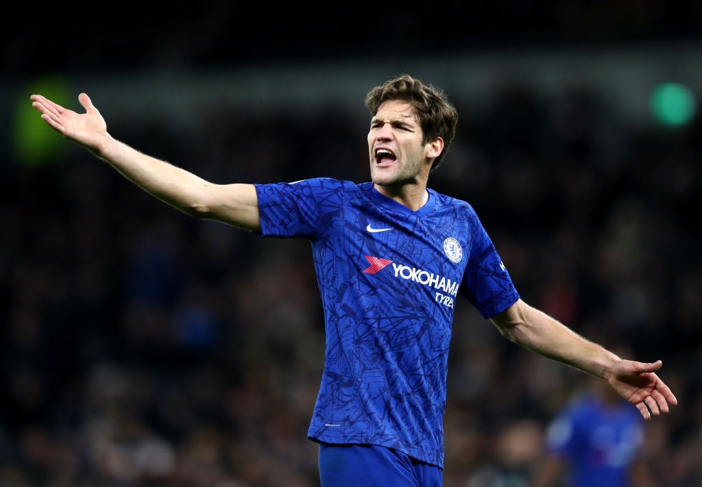 LONDON, ENGLAND - DECEMBER 22: Marcos Alonso of Chelsea during the Premier League match between Tottenham Hotspur and Chelsea FC at Tottenham Hotsp...