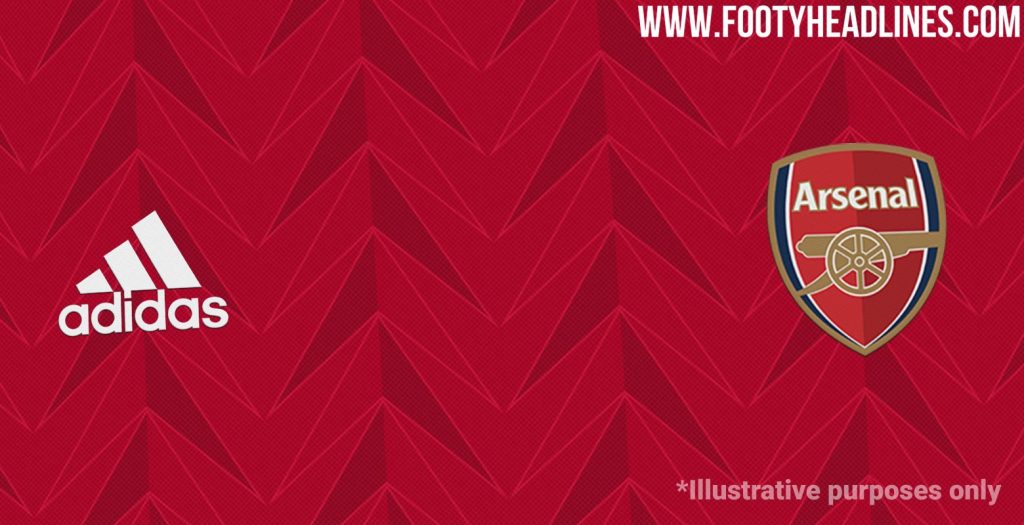 Leaked: Arsenal 2020/21 Home Kit design picture 2 via FootyHeadlines