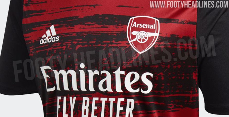 Arsenal pre-match kit for 2020-21 (Photo via FootyHeadlines.com)