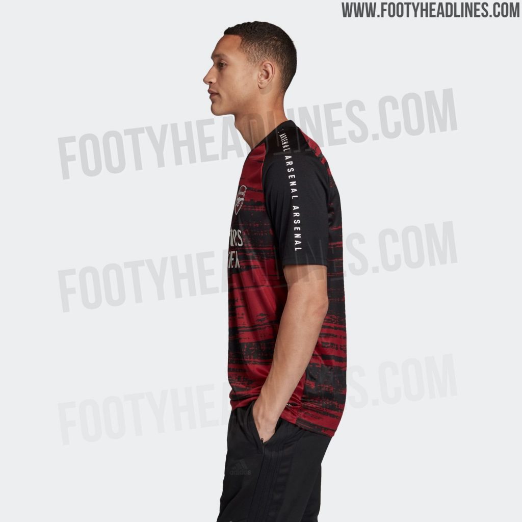 Arsenal pre-match kit for 2020-21 (Photo via FootyHeadlines.com)