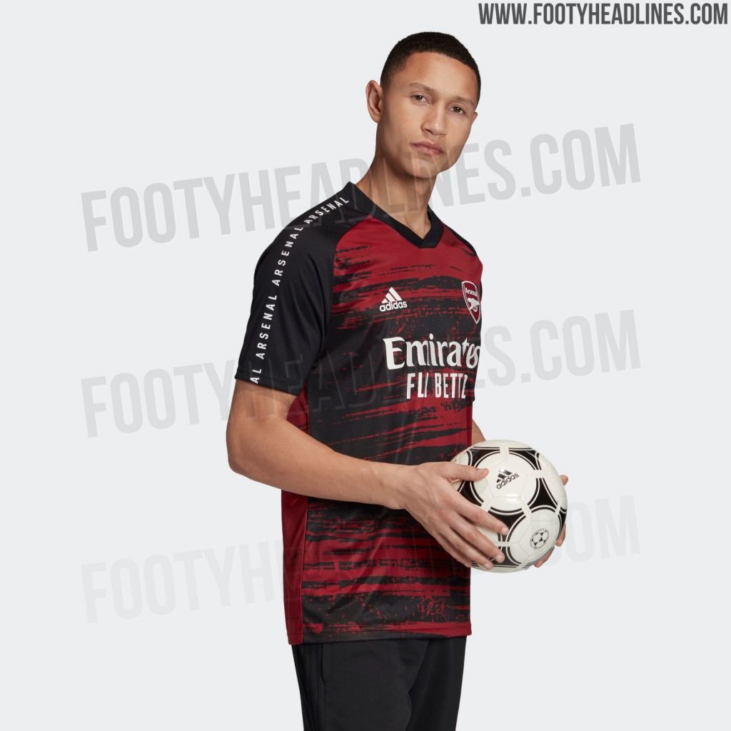 Arsenal pre-match kit for 2020-21 (Photo via FootyHeadlines.com)