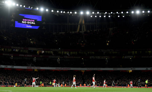 Ego, cowards & 21 other things I noticed as Arsenal messed up again 4 LONDON, ENGLAND - DECEMBER 05: No gaol by David Luiz of Arsenal after VAR review during the Premier League match between Arsenal FC and Brighton & Hove Albion at Emirates Stadium on December 05, 2019 in London, United Kingdom. (Photo by Mike Hewitt/Getty Images)