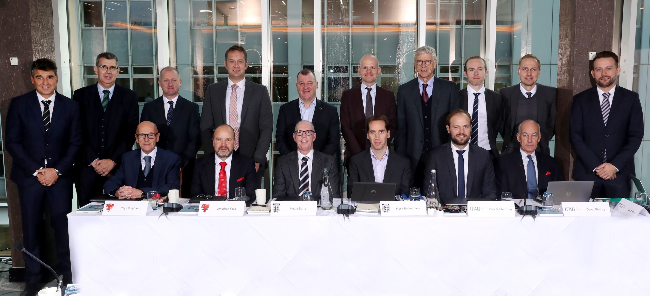 Members of the International Football Association Board meeting in Belfast today. Photo: William Cherry (Press Eye / IFA)