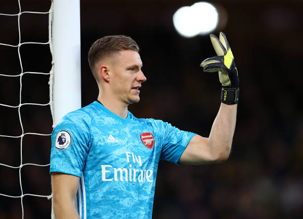 Predicted Arsenal lineup vs Crystal Palace: 5 changes 3 NORWICH, ENGLAND - DECEMBER 01: Bernd Leno of Arsenal gives instructions during the Premier League match between Norwich City and Arsenal FC at Carrow Road on December 01, 2019 in Norwich, United Kingdom. (Photo by Julian Finney/Getty Images)
