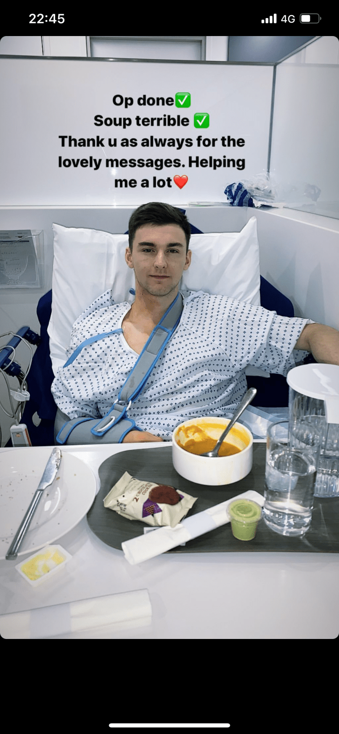 kieran tierney hospital picture