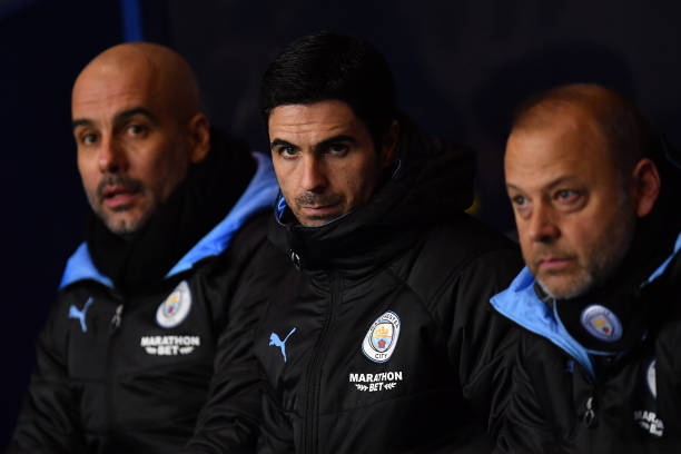 mikel arteta city bench