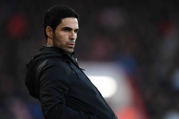 BOURNEMOUTH, ENGLAND - DECEMBER 26: Mikel Arteta, Manager of Arsenal reacts during the Premier League match between AFC Bournemouth and Arsenal FC ...