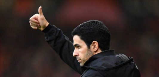 BOURNEMOUTH, ENGLAND - DECEMBER 26: Mikel Arteta, Manager of Arsenal reacts during the Premier League match between AFC Bournemouth and Arsenal FC at Vitality Stadium on December 26, 2019 in Bournemouth, United Kingdom. (Photo by Dan Mullan/Getty Images)