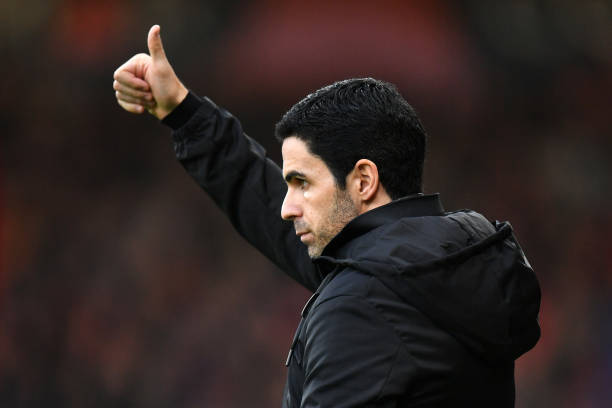 BOURNEMOUTH, ENGLAND - DECEMBER 26: Mikel Arteta, Manager of Arsenal reacts during the Premier League match between AFC Bournemouth and Arsenal FC ...