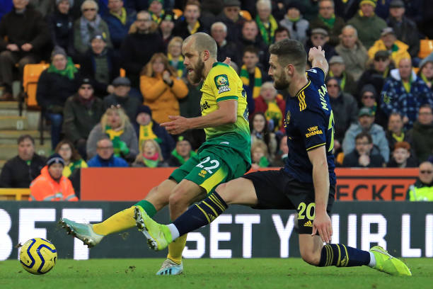 22 things I noticed as Arsenal bring back the banter era against Norwich 22 Norwich City's Finnish striker Teemu Pukki (L) has an unsuccessfil shot under pressure from Arsenal's German defender Shkodran Mustafi (R) during the English Premier League football match between Norwich City and Arsenal at Carrow Road in Norwich, eastern England on December 1, 2019. (Photo by Lindsey Parnaby / AFP)
