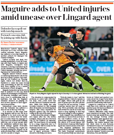 Manchester United blow boosts Arsenal's top 4 chances 4 Daily Telegraph, 9 January 2020