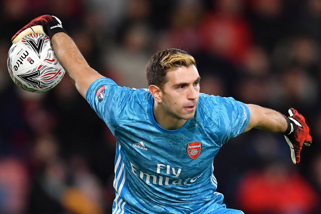 Arsenal Player Ratings vs Bournemouth 3 BOURNEMOUTH, ENGLAND - JANUARY 27: Emiliano Martinez of Arsenal in action during the FA Cup Fourth Round match between AFC Bournemouth and Arsenal at Vitality Stadium on January 27, 2020, in Bournemouth, England. (Photo by Justin Setterfield/Getty Images)