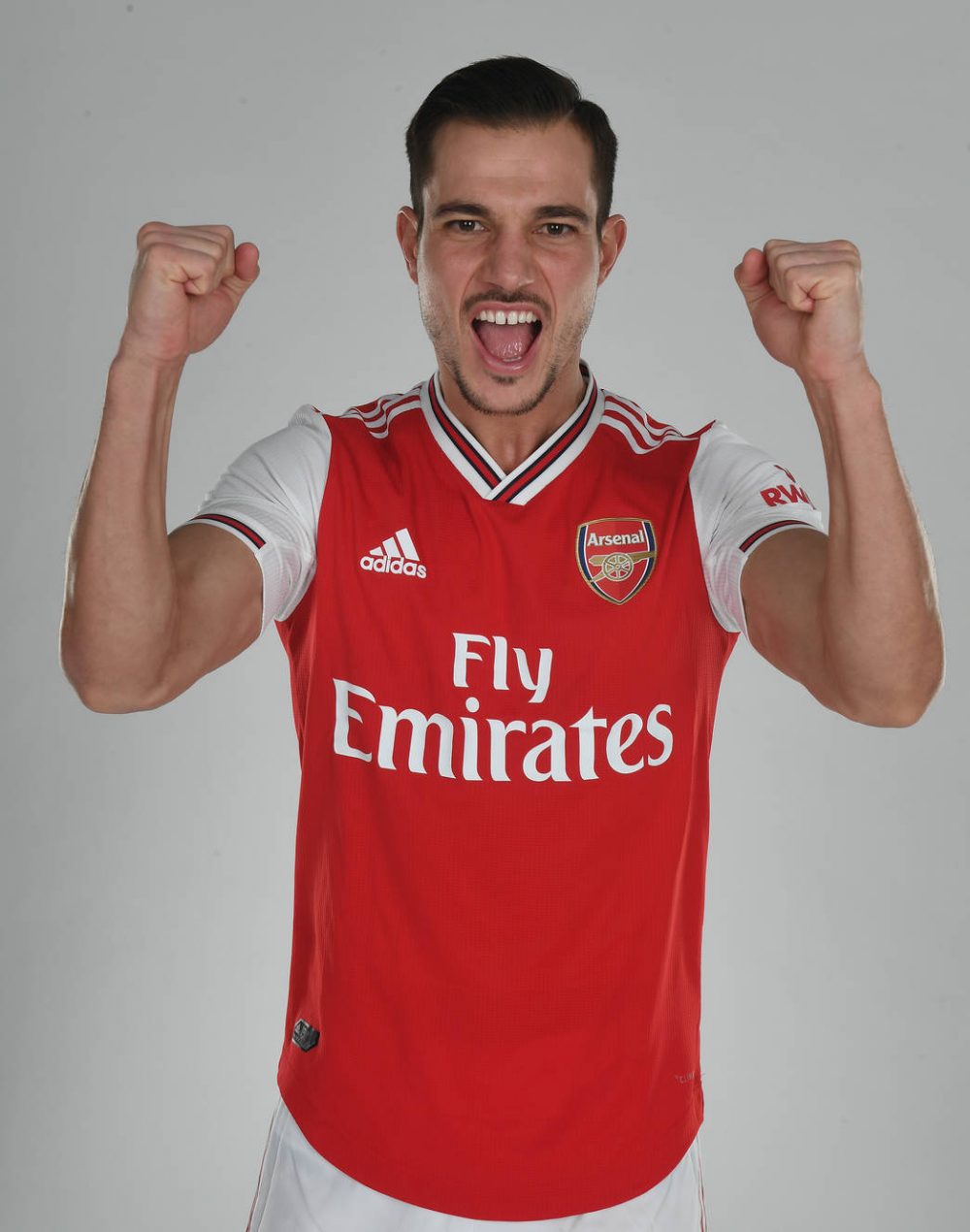 ST ALBANS, ENGLAND - JANUARY 30: Arsenal unveil new signing Cedric Soares at London Colney on January 30, 2020 in St Albans, England. (Photo by Stu...