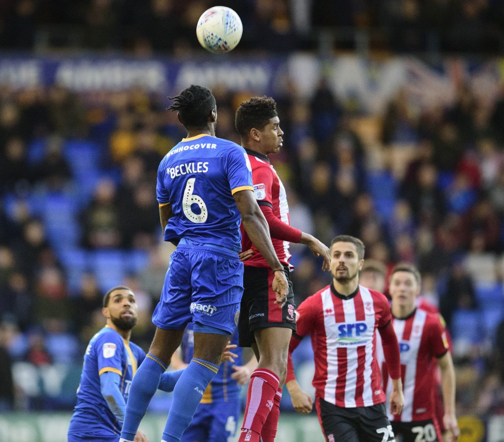 Report: John-Jules makes third start for Lincoln vs Ipswich 2 On-loan Arsenal striker Tyreece John-Jules goes for the ball (Photo via Twitter)
