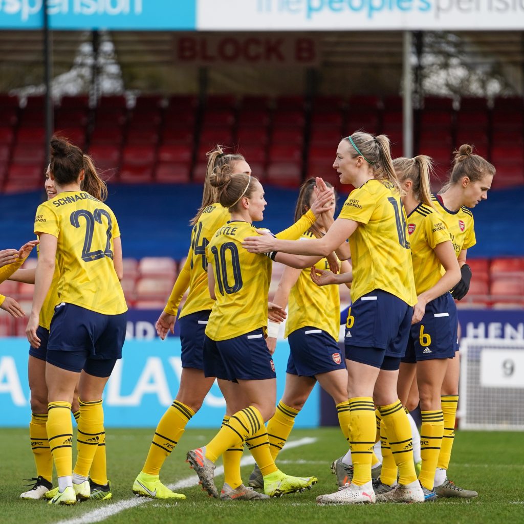 Arsenal Women vs Brighton (Photo via Twitter / ArsenalWFC)