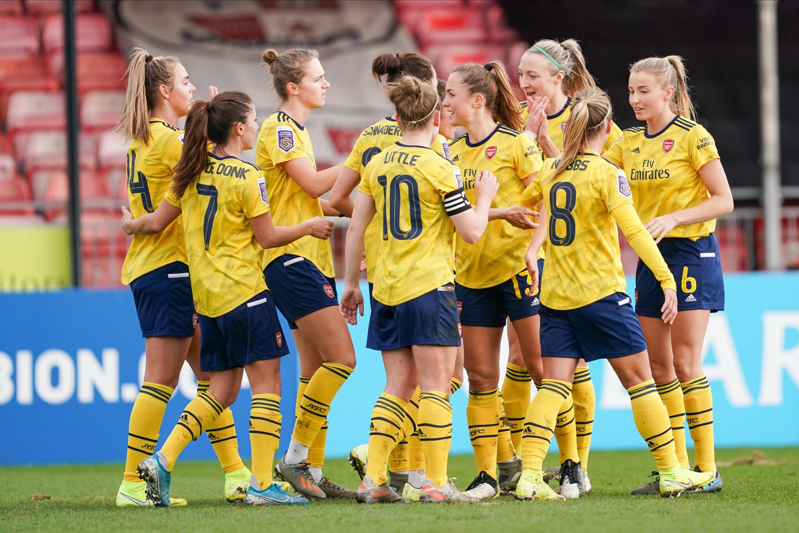 Arsenal Women vs Brighton (Photo via Twitter / ArsenalWFC)