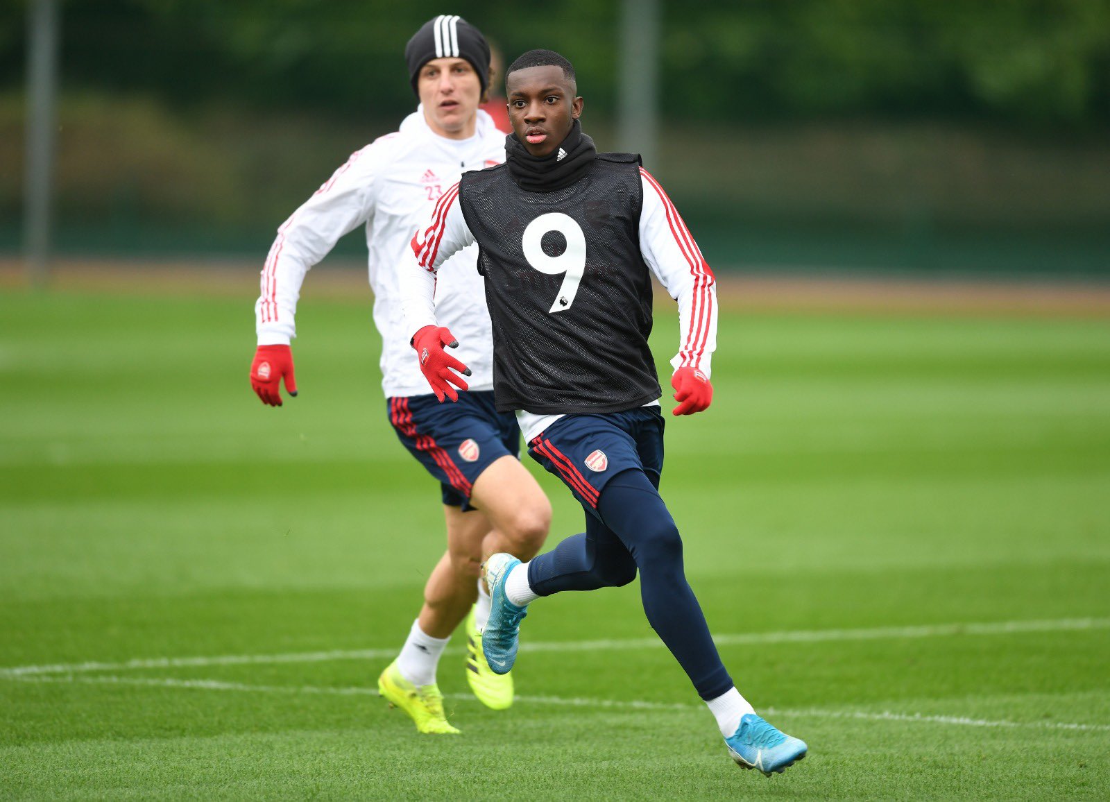 Eddie Nketiah in training (Photo via Twitter)