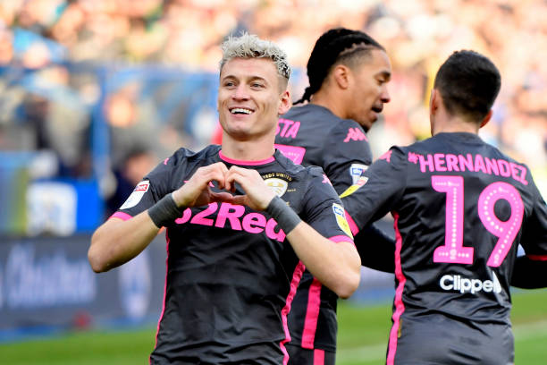 Leeds United star: Going to Arsenal is nothing special 2 HUDDERSFIELD, ENGLAND - DECEMBER 07: Ezgjan Alioski of Leeds United celebrates after scoring his sides first goal during the Sky Bet Championship match between Huddersfield Town and Leeds United at John Smith's Stadium on December 07, 2019 in Huddersfield, England. (Photo by George Wood/Getty Images)