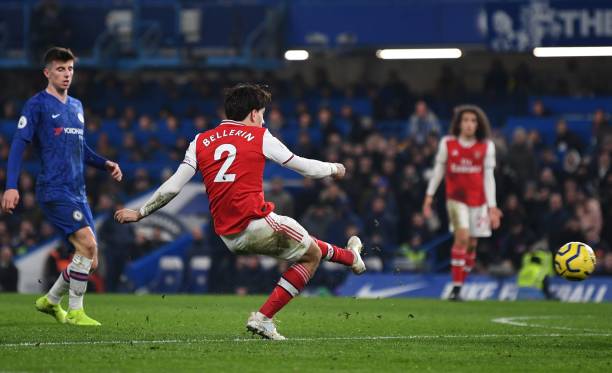 Bellerin: That's what's beautiful as a player 3 Arsenal's Spanish defender Hector Bellerin scores his team's second goal during the English Premier League football match between Chelsea and Arsenal at Stamford Bridge in London on January 21, 2020. (Photo by DANIEL LEAL-OLIVAS / AFP)