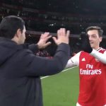 Mesut Ozil and Mikel Arteta