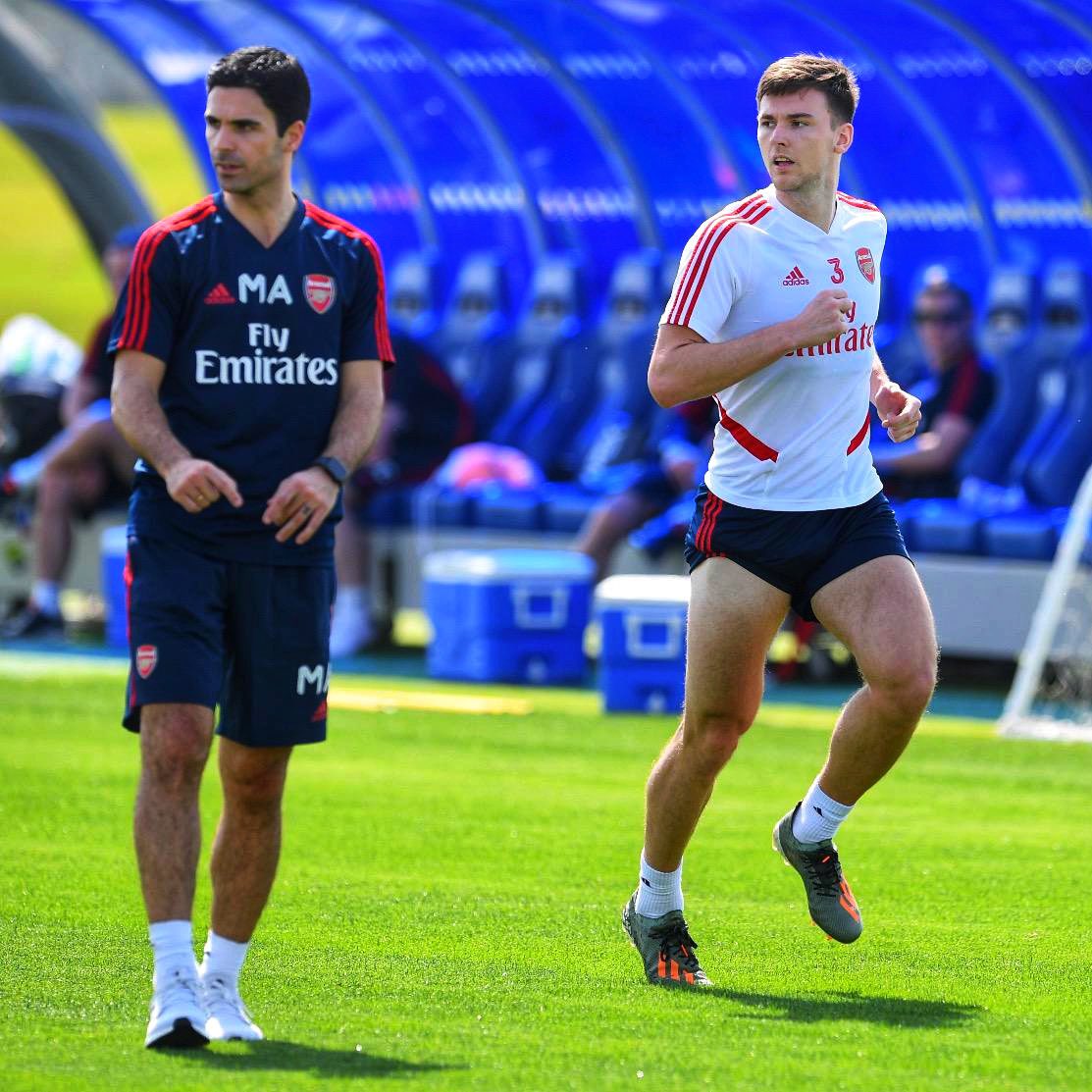 Arsenal arrange friendly with Reading after Dubai trip 2 Kieran Tierney in training in Dubai (Photo via Twitter / Arsenal)