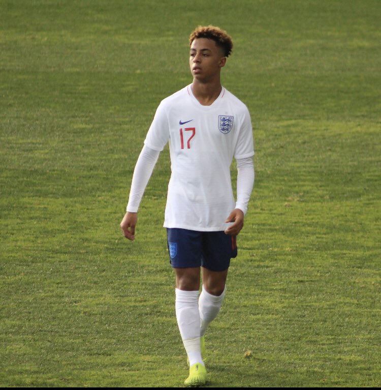 2 Arsenal players called up by new countries - change of allegiance? 3 Omari Hutchinson with England (Photo via Twitter)