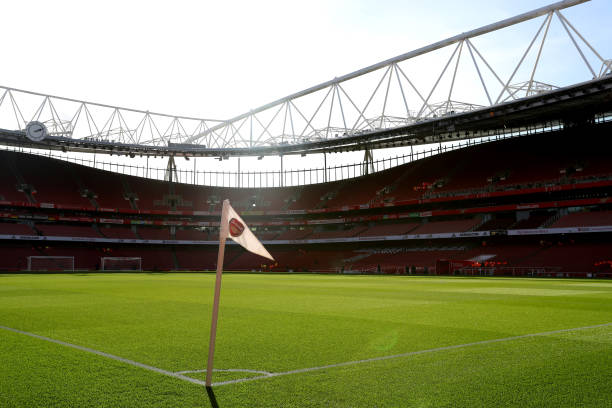 General view inside the stadium prior to the Premier League match between Arsenal FC and Everton FC at Emirates Stadium on February 23, 2020 in London, United Kingdom.