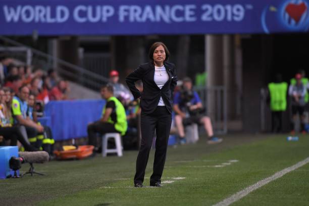 Japan to set female staff targets for new league 2 Japan's coach Asako Takakura during the France 2019 Women's World Cup round of sixteen football match between Netherlands and Japan, on June 25, 2019, at the Roazhon Park stadium in Rennes, north western France.