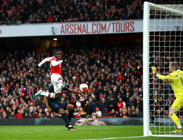 Gilmour: Nketiah can be one of world's best strikers 2 Eddie Nketiah of Arsenal scores his sides first goal during the Premier League match between Arsenal FC and Everton FC at Emirates Stadium on February 23, 2020 in London, United Kingdom.