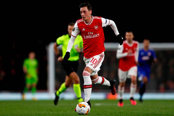 Mesut Özil agent gives update on client's future at Arsenal 2 Arsenal's German midfielder Mesut Ozil runs with the ball during the UEFA Europa league round of 32 second leg football match between Arsenal and Olympiakos at the Emirates stadium in London on February 27, 2020.