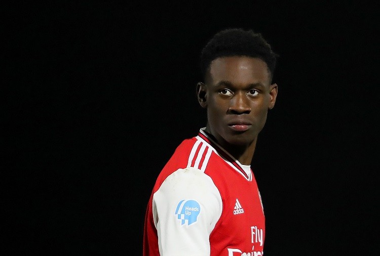 Folarin Balogun responds to 'price tag' fears 5 BOREHAMWOOD, ENGLAND - FEBRUARY 17: Folarin Balogun of Arsenal FC looks on during the Premier League 2 match between Arsenal FC U23s and Chelsea FC U23s at Meadow Park on February 17, 2020 in Borehamwood, England. (Photo by James Chance/Getty Images)