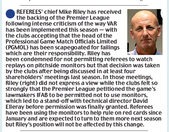 clubs not pgmol at fault