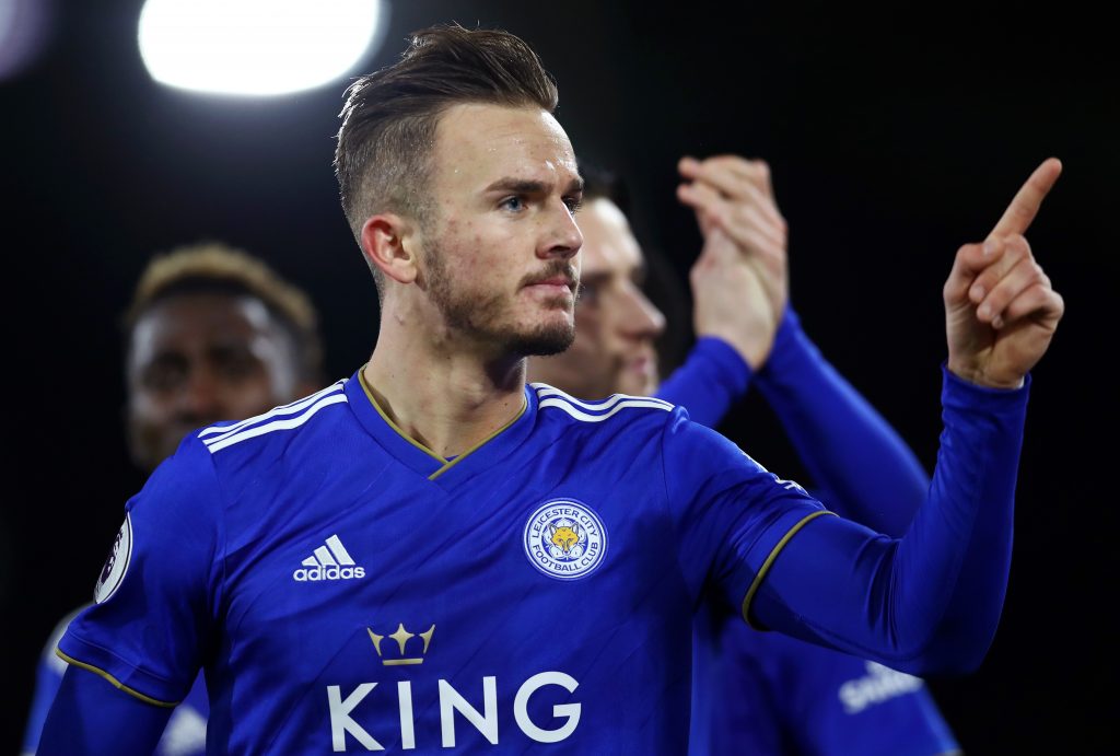Arsenal explore part swap deal to sign James Maddison 2 LONDON, ENGLAND - DECEMBER 05: James Maddison of Leicester City celebrates after scoring his team's first goal during the Premier League match between Fulham FC and Leicester City at Craven Cottage on December 5, 2018 in London, United Kingdom. (Photo by Clive Rose/Getty Images)