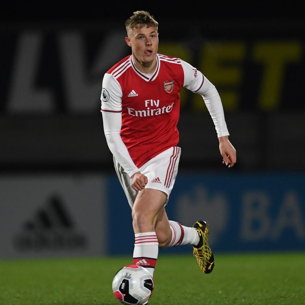 Daniel Ballard with the Arsenal u23s (Photo via Arsenal Academy on Twitter)