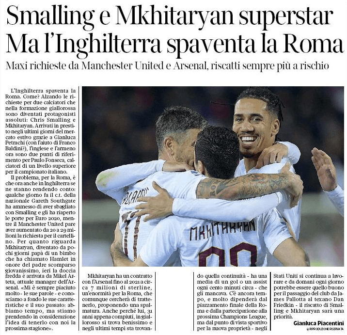 Mikel Arteta: We are considering keeping Mkhitaryan with us next season 3 arteta mkhitaryan corriere della sera
