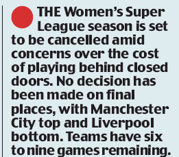 dm fa wsl cancelled