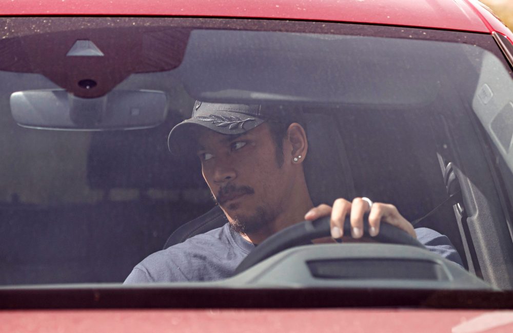 Real Madrid's French goalkeeper Alphonse Areola arrives to undergo coronavirus tests at the Ciudad del Real Madrid training facilities in Valdebeba...
